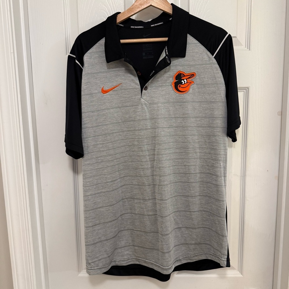 NWOT Baltimore Orioles Nike Striped Colorblocked Polo